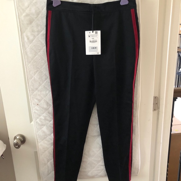NWT ZARA TROUSERS WITH SIDE STRIPE 100%WOOL - Picture 6 of 11